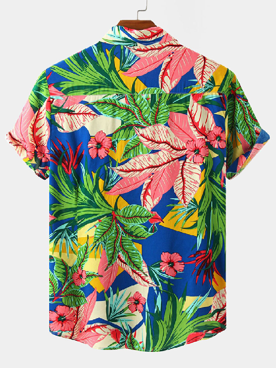Set camicia e pantaloncini casual da uomo per le vacanze