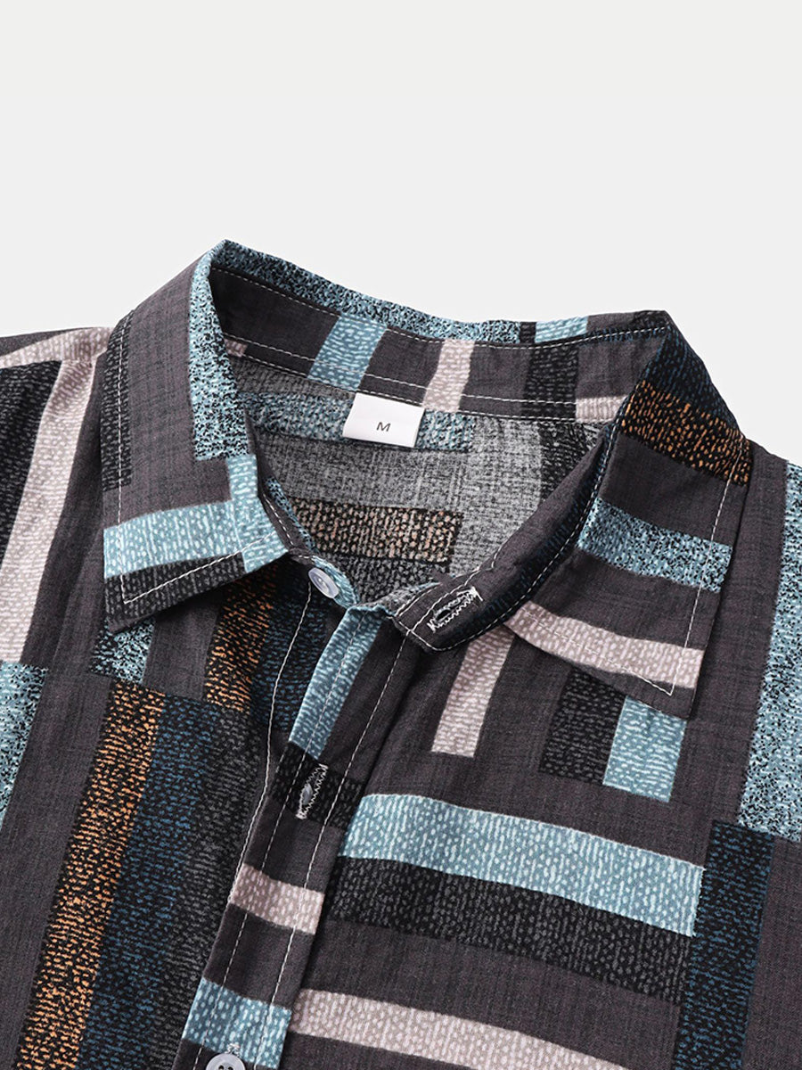 Camicia a maniche corte casual hawaiana da uomo