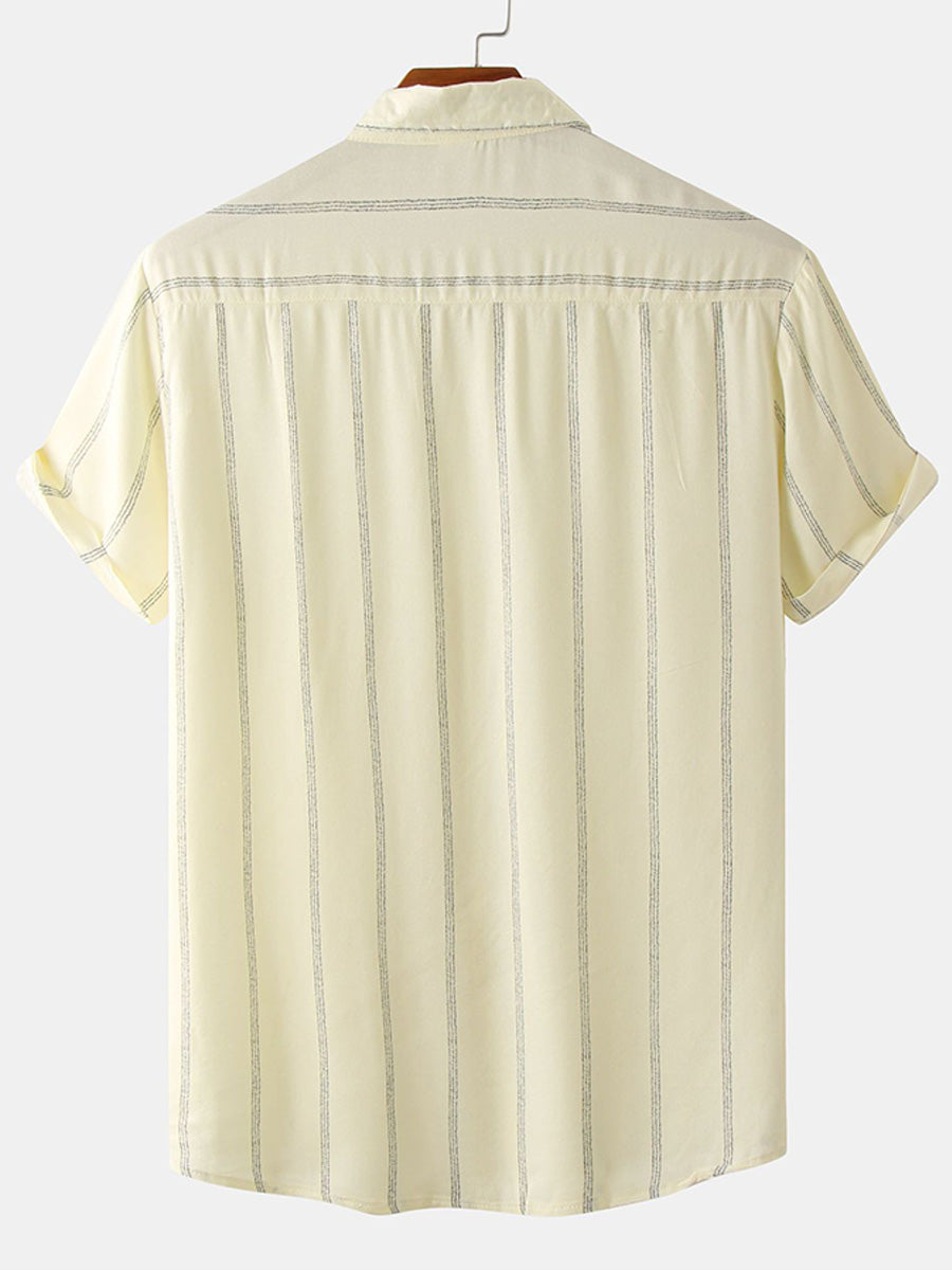 Camicia da uomo a maniche corte a pois