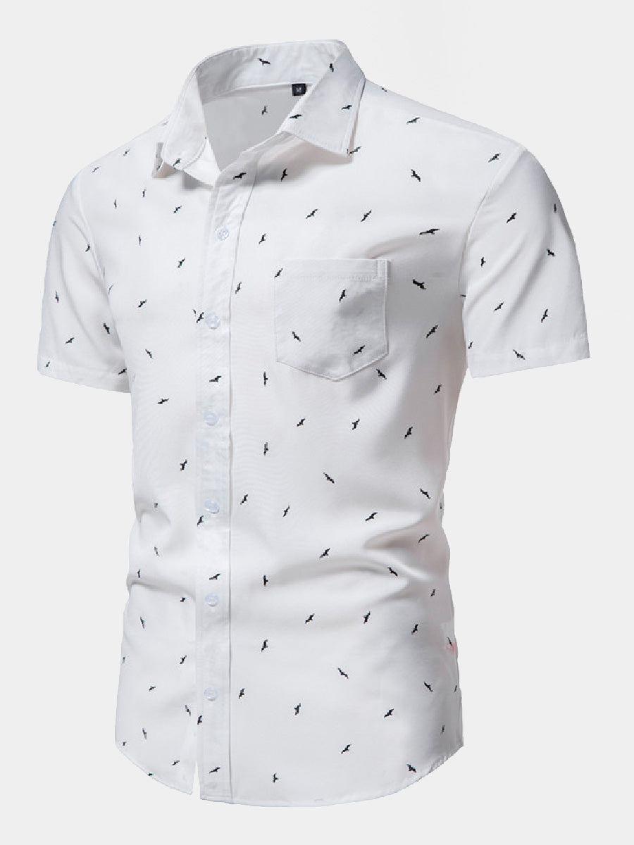 Camicia da uomo a maniche corte per le vacanze al mare