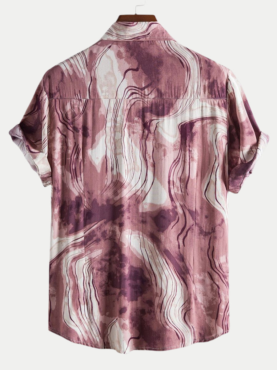 Camicia a maniche corte tinta unita da uomo