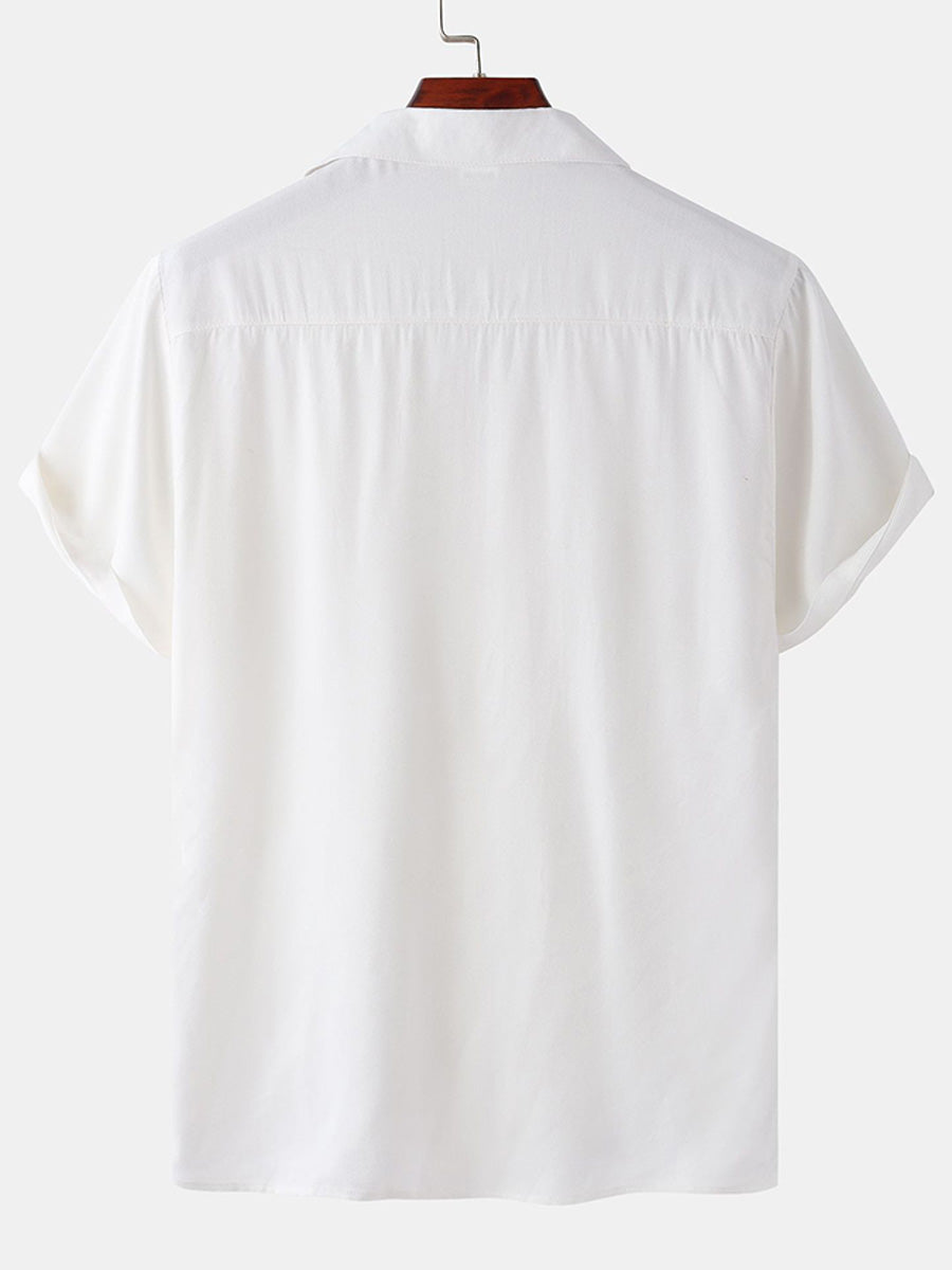Camicia casual da uomo a manica corta