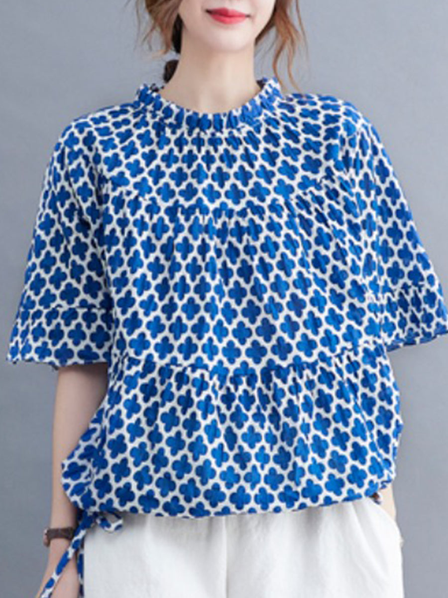 Casual drawstring medium sleeved top