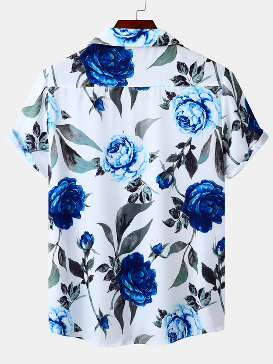 Camicia hawaiana da uomo a manica corta