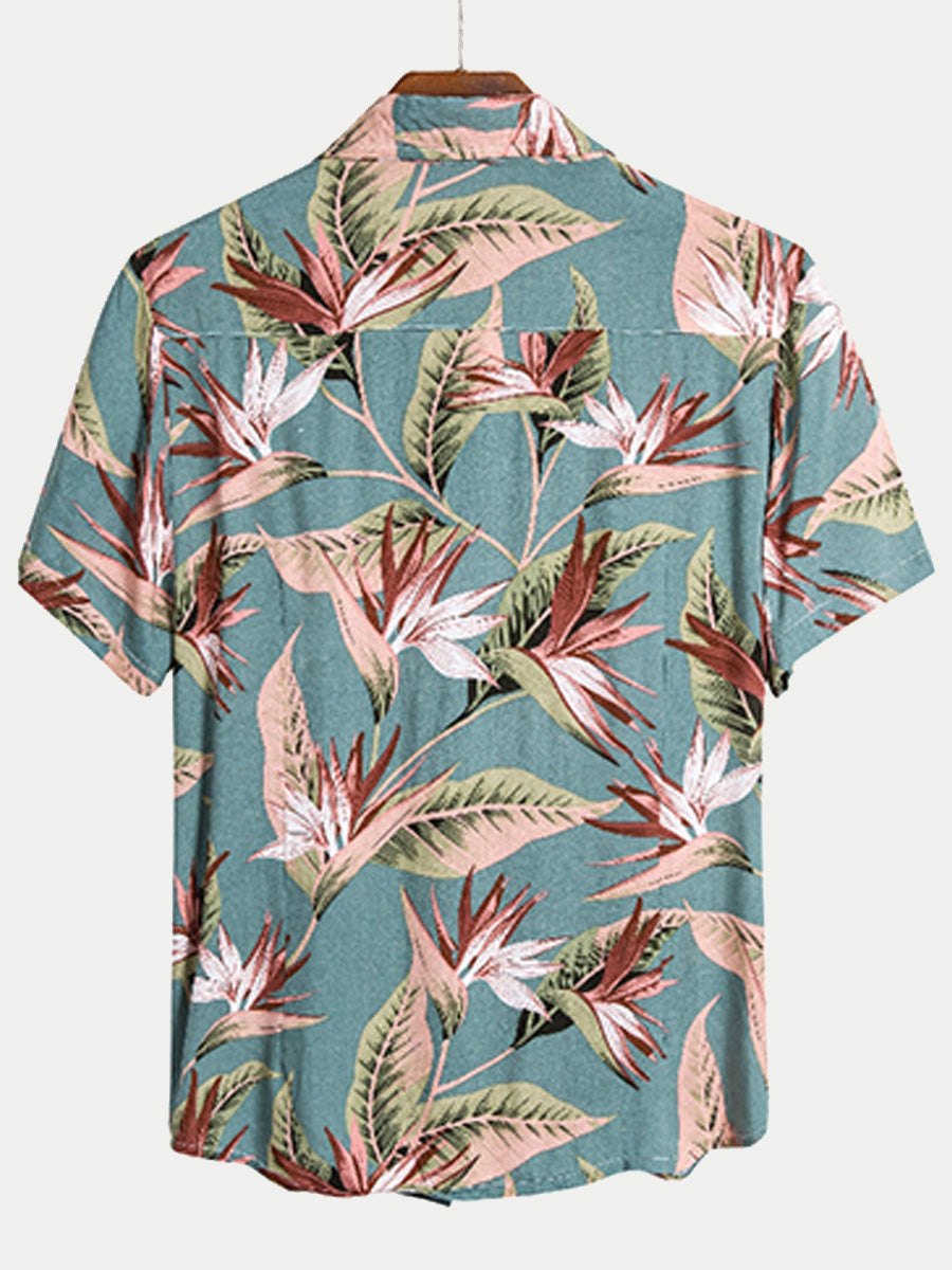 Camicia hawaiana da uomo a manica corta