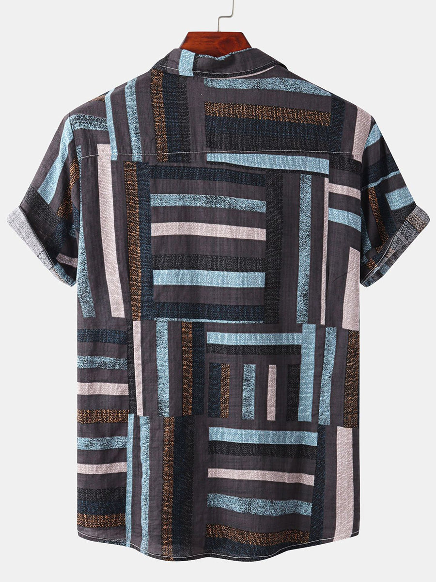 Camicia a maniche corte casual hawaiana da uomo