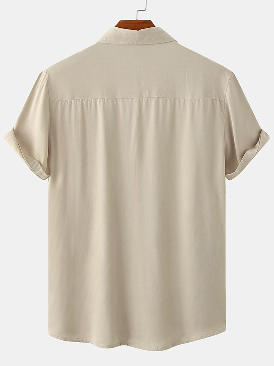 Camicia casual da uomo a manica corta