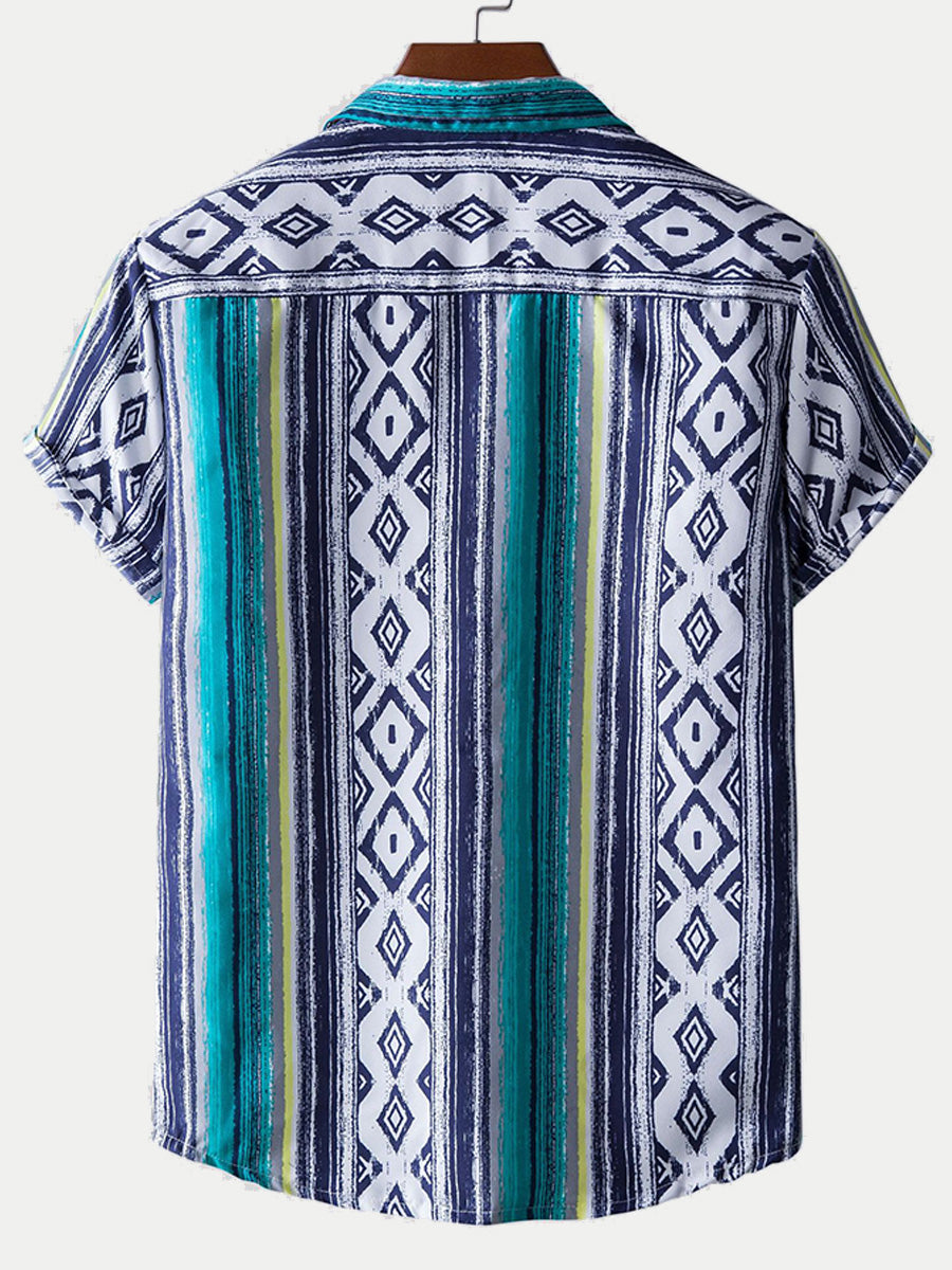 Chemise homme manches courtes imprimé hawaïen