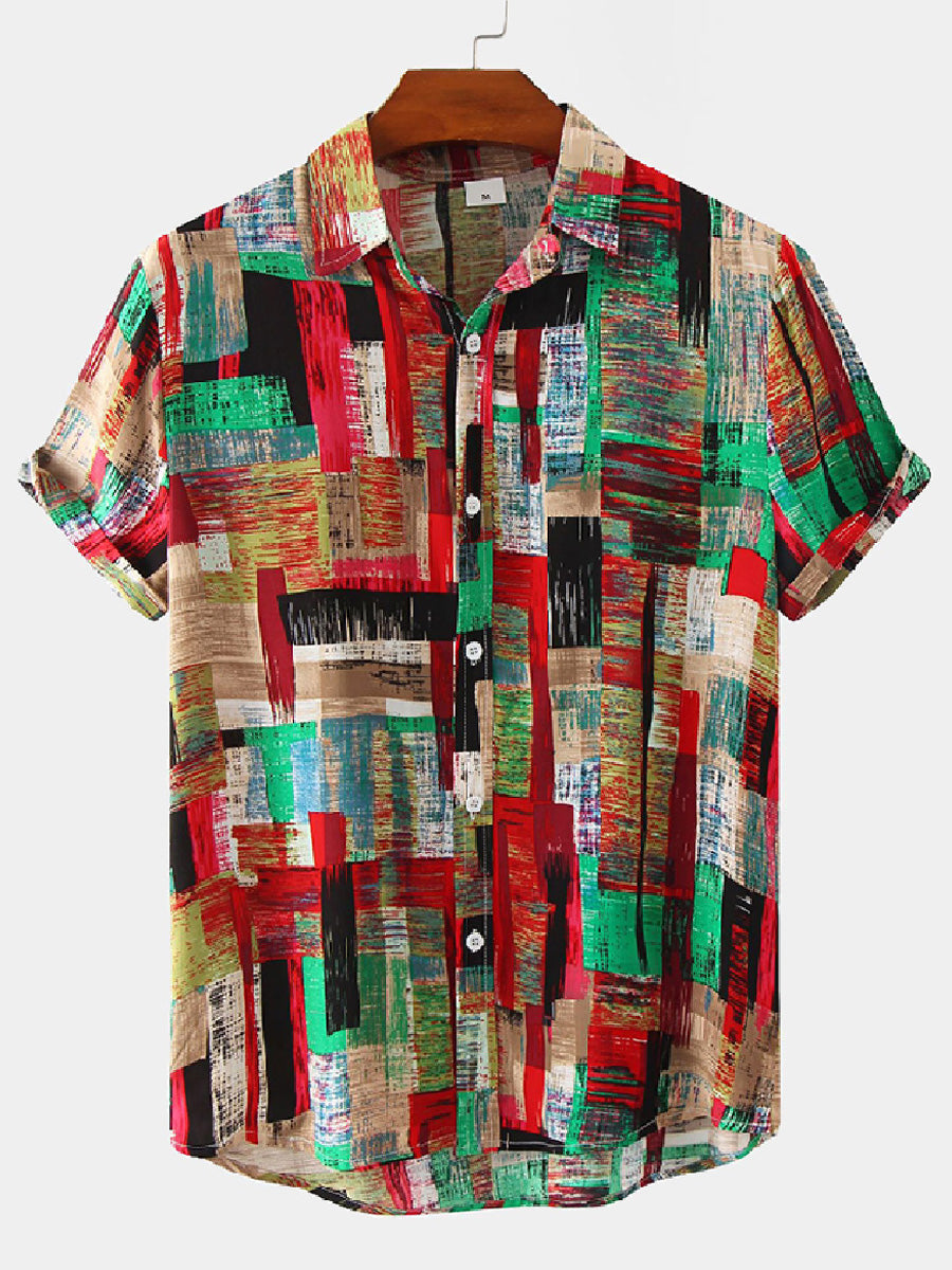 Set camicia e pantaloncini casual da uomo per le vacanze