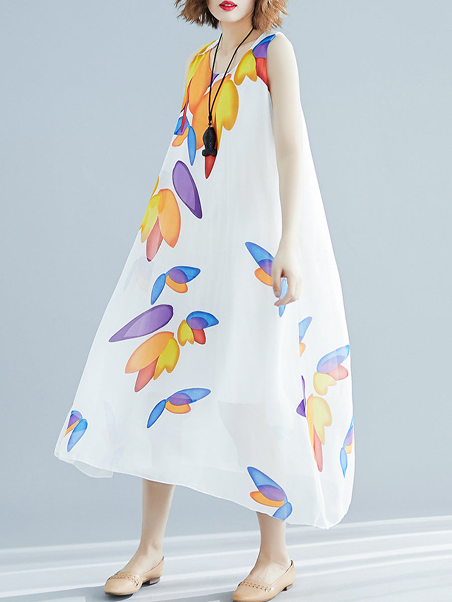 Fashion printed vest dress