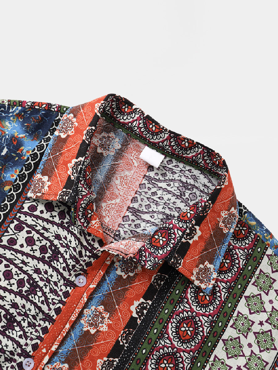 Set camicia e pantaloncini hawaiani floreali da uomo