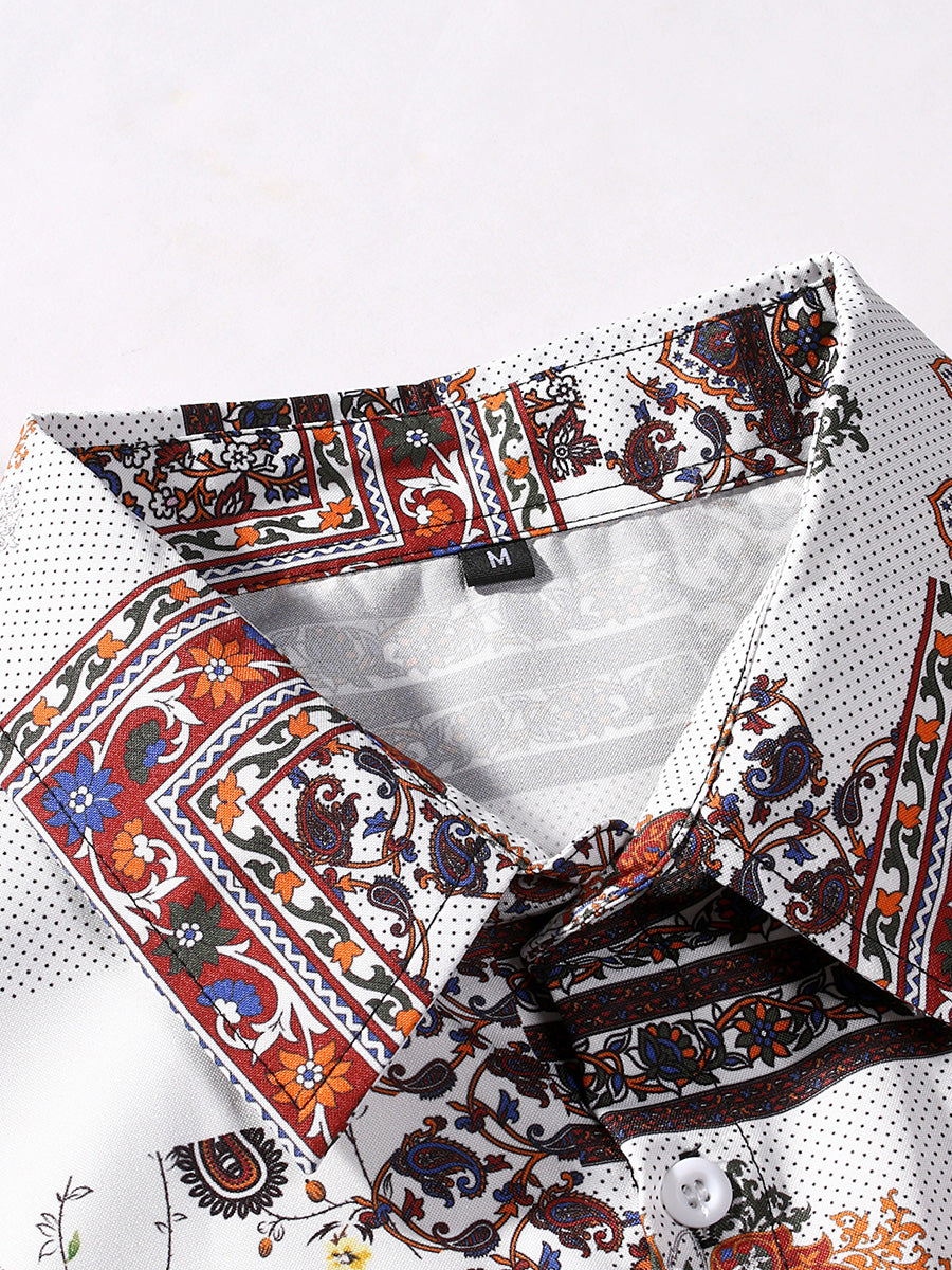 Men's Casual patchwork short sleeve shirt