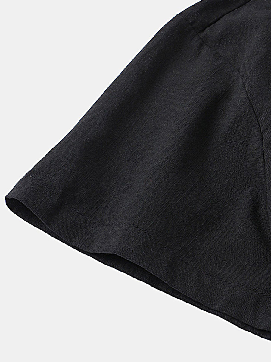 Set camicia e pantaloncini casual solidi da uomo