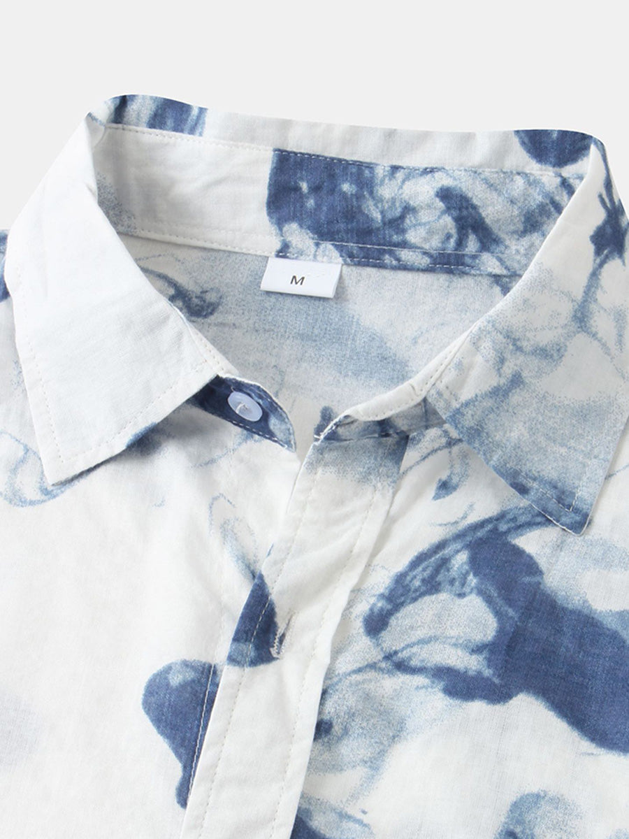 Camicia a maniche corte casual hawaiana da uomo