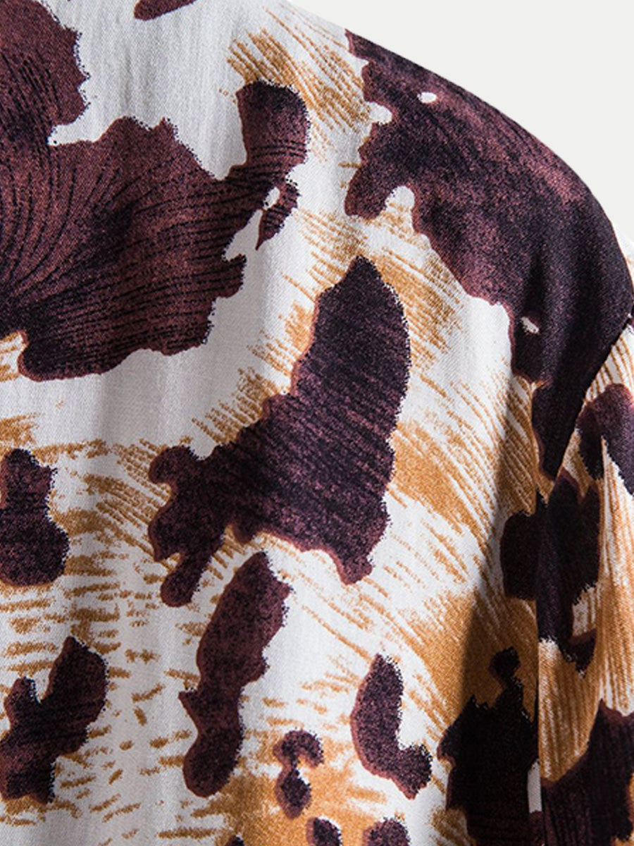 Men's Floral print short sleeve shirt