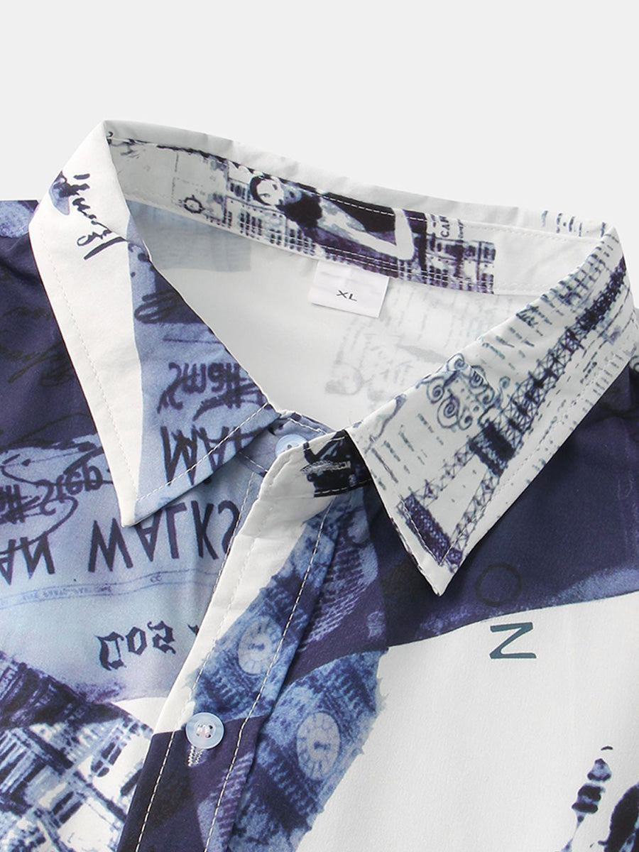 Camicia da uomo a maniche corte per le vacanze