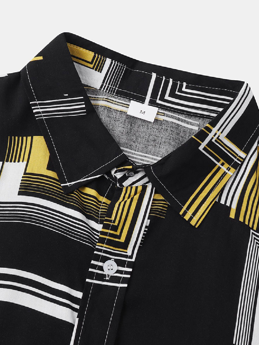 Men's Casual Print short sleeve shirt