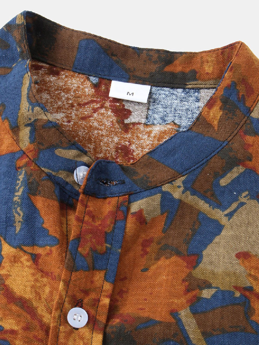 Men's Floral Print short sleeve shirt
