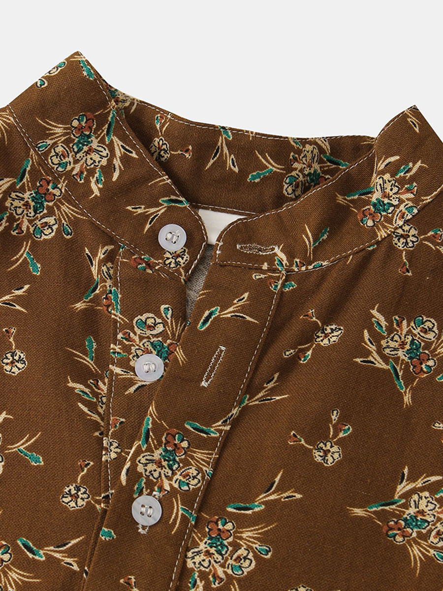 Men's Floral print short sleeve shirt