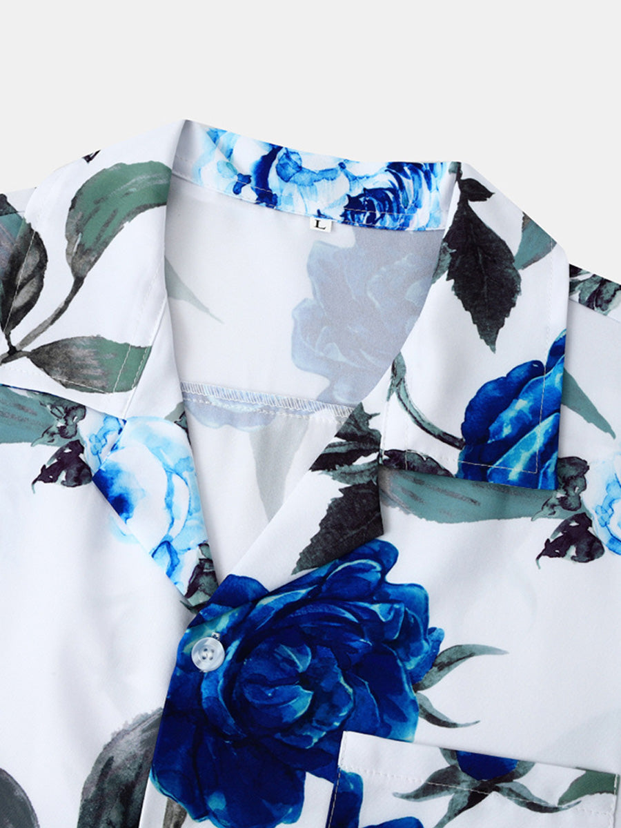 Camicia hawaiana da uomo a manica corta