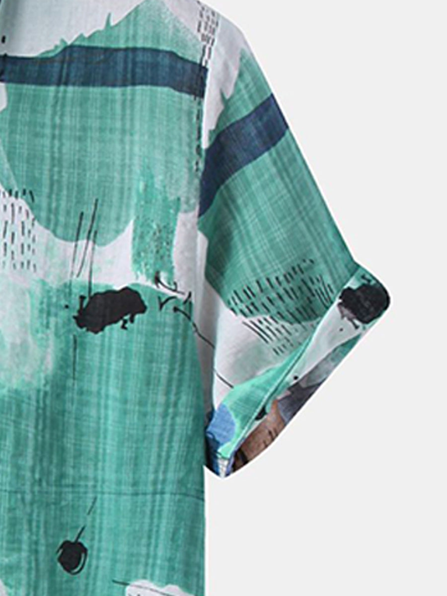Camicia casual da uomo a maniche corte per le vacanze
