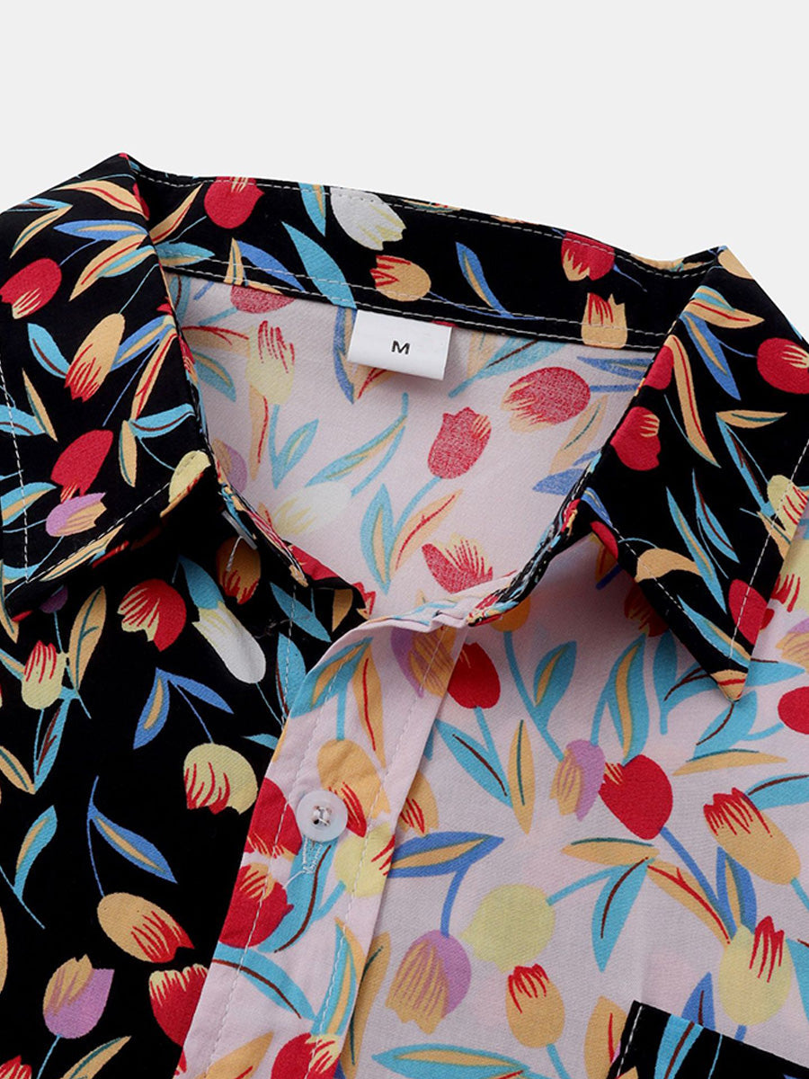 Camicia a maniche corte casual hawaiana da uomo