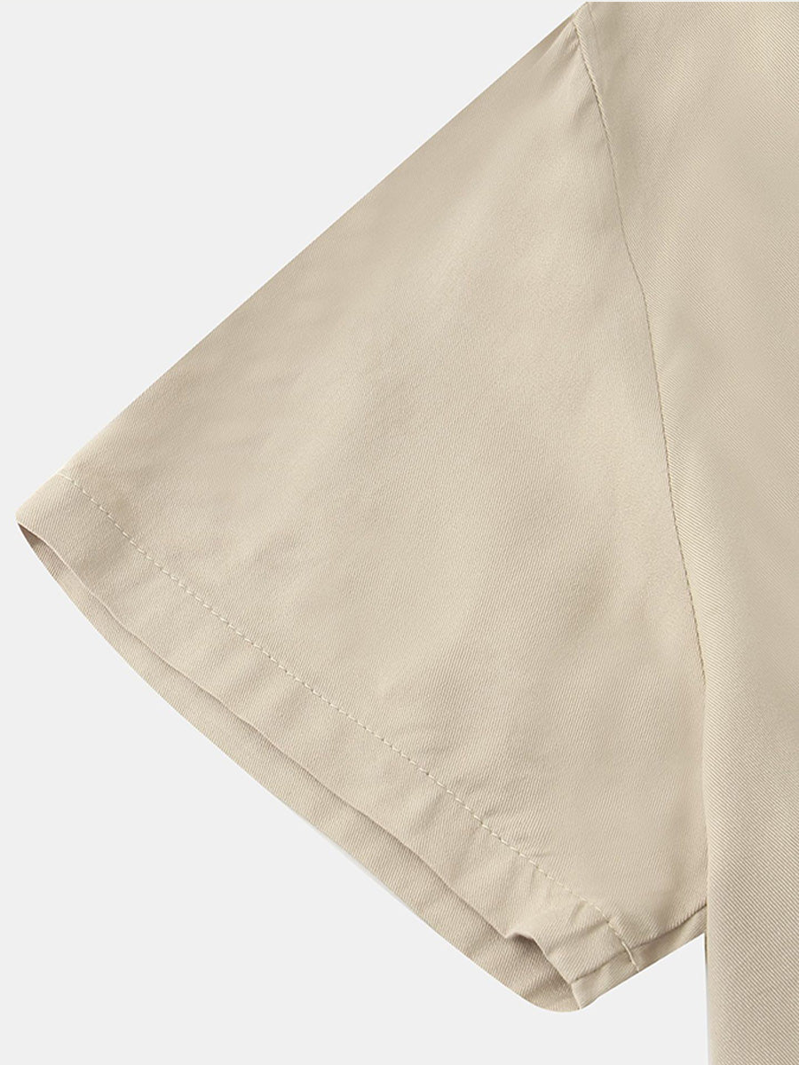 Camicia casual da uomo a manica corta