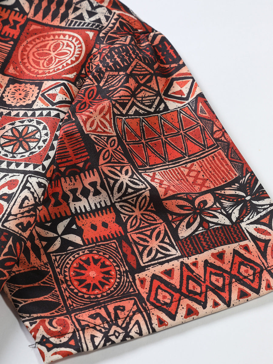 Men's Casual Print short sleeve shirt