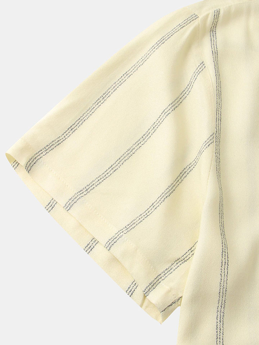 Camicia da uomo a maniche corte a pois