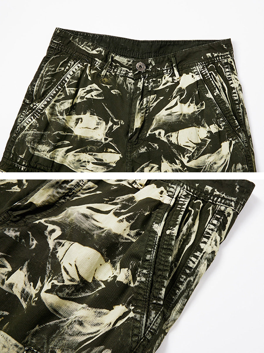Men's Camo Loose Fit Cotton Casual Shorts