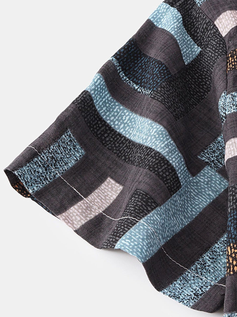 Camicia a maniche corte casual hawaiana da uomo
