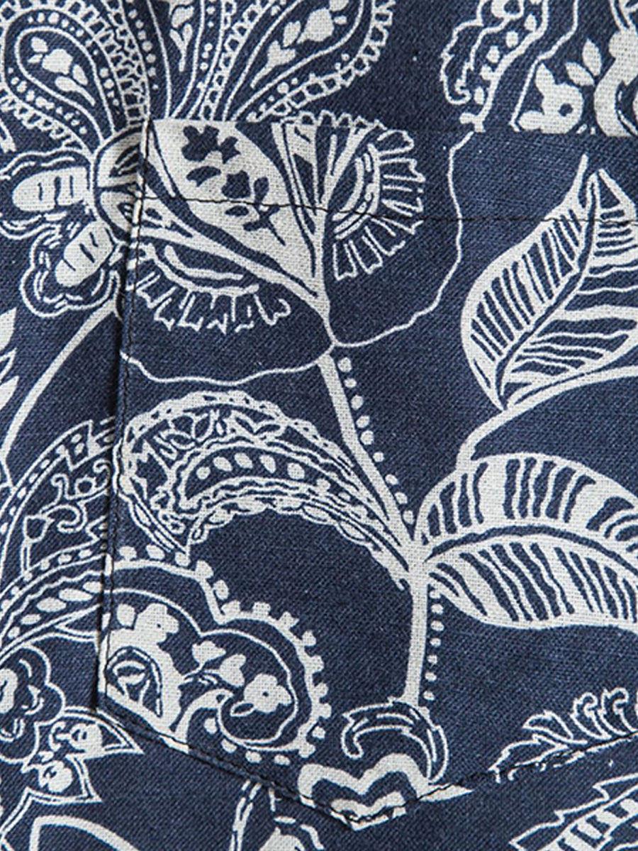 Chemise à manches courtes à imprimé floral pour hommes