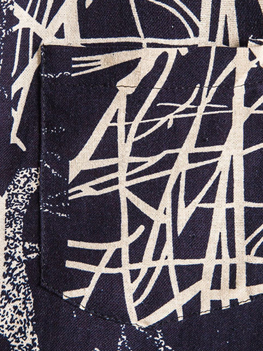 Chemise homme manches courtes imprimé branches