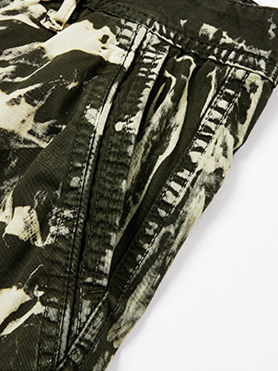 Men's Camo Loose Fit Cotton Casual Shorts