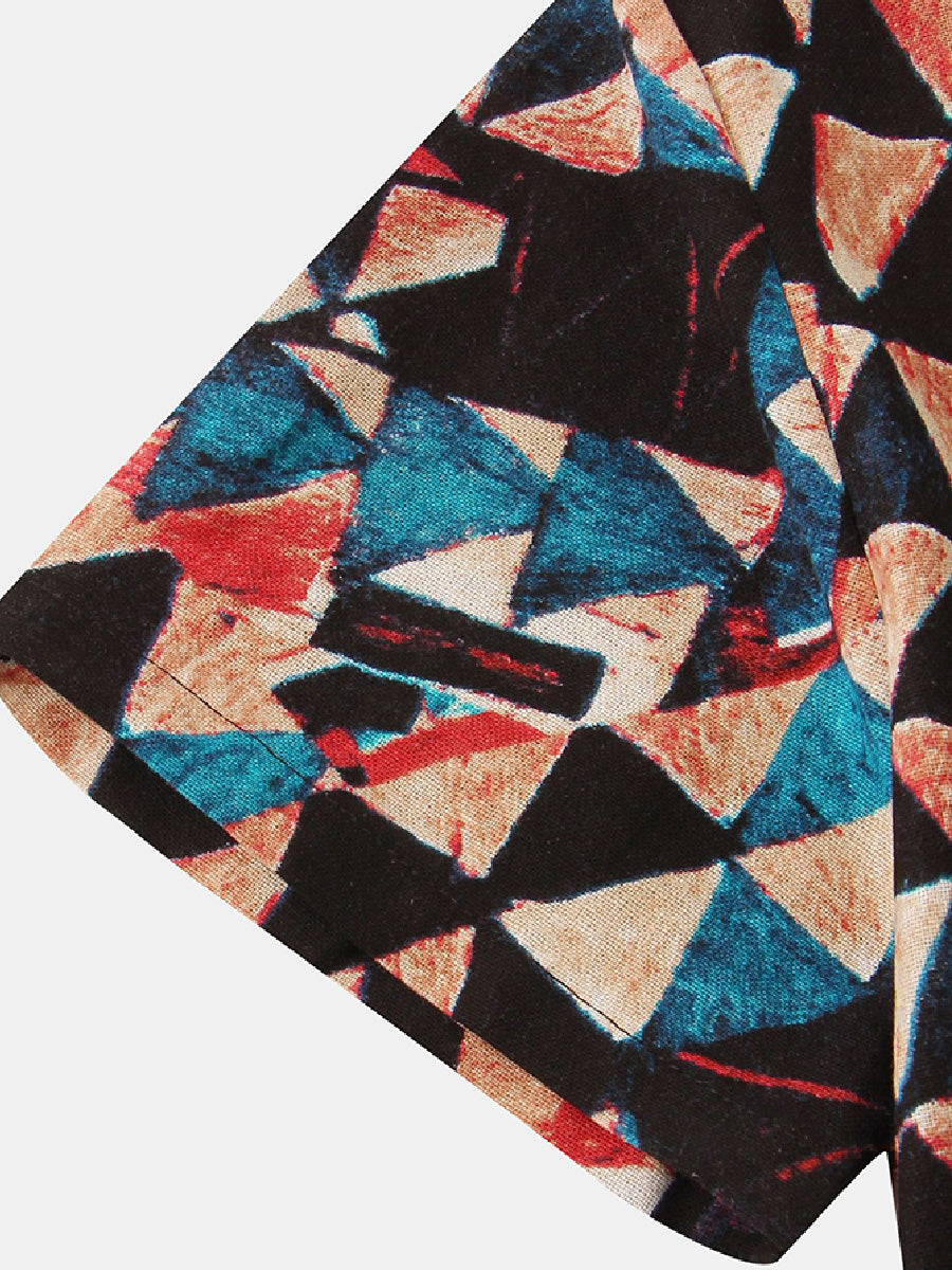 Men's Triangle Print short sleeve shirt