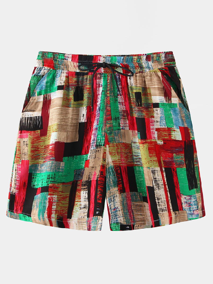 Set camicia e pantaloncini casual da uomo per le vacanze