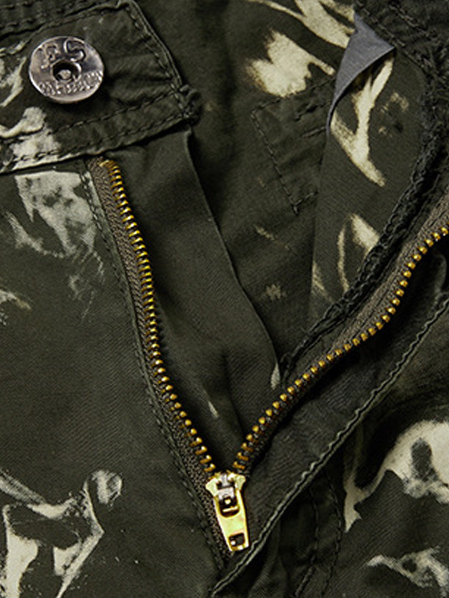 Men's Camo Loose Fit Cotton Casual Shorts
