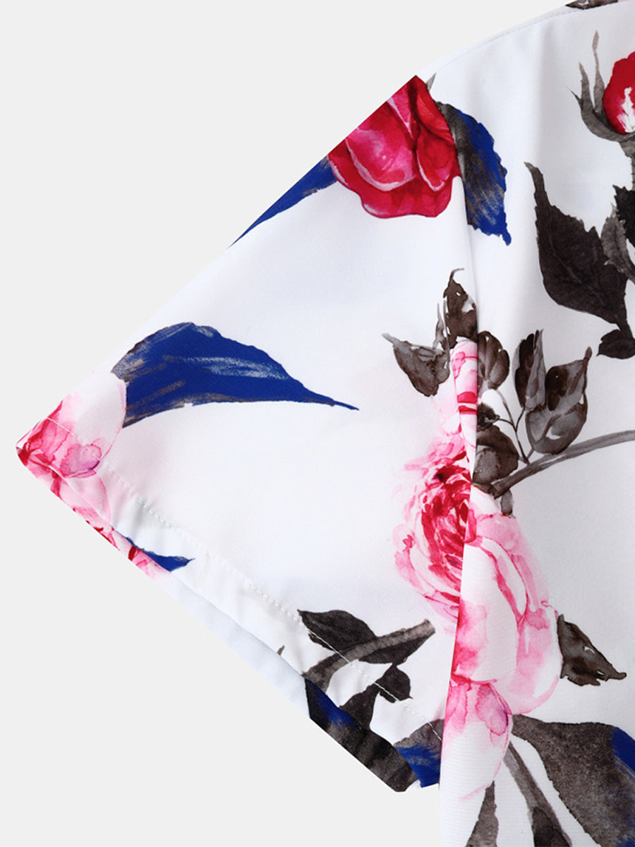 Chemise hawaïenne à manches courtes pour homme