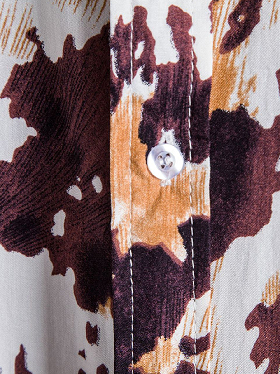 Men's Floral print short sleeve shirt