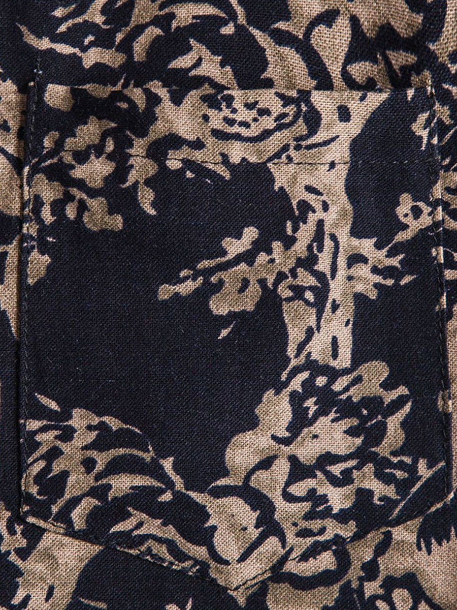 Chemise homme manches courtes imprimé branches