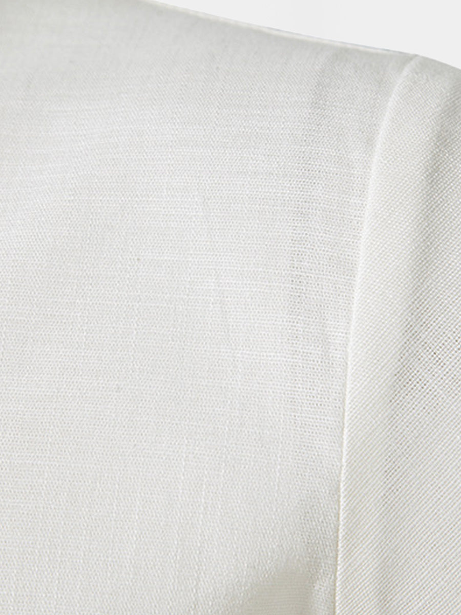 Camicia da uomo a maniche corte in lino tinta unita