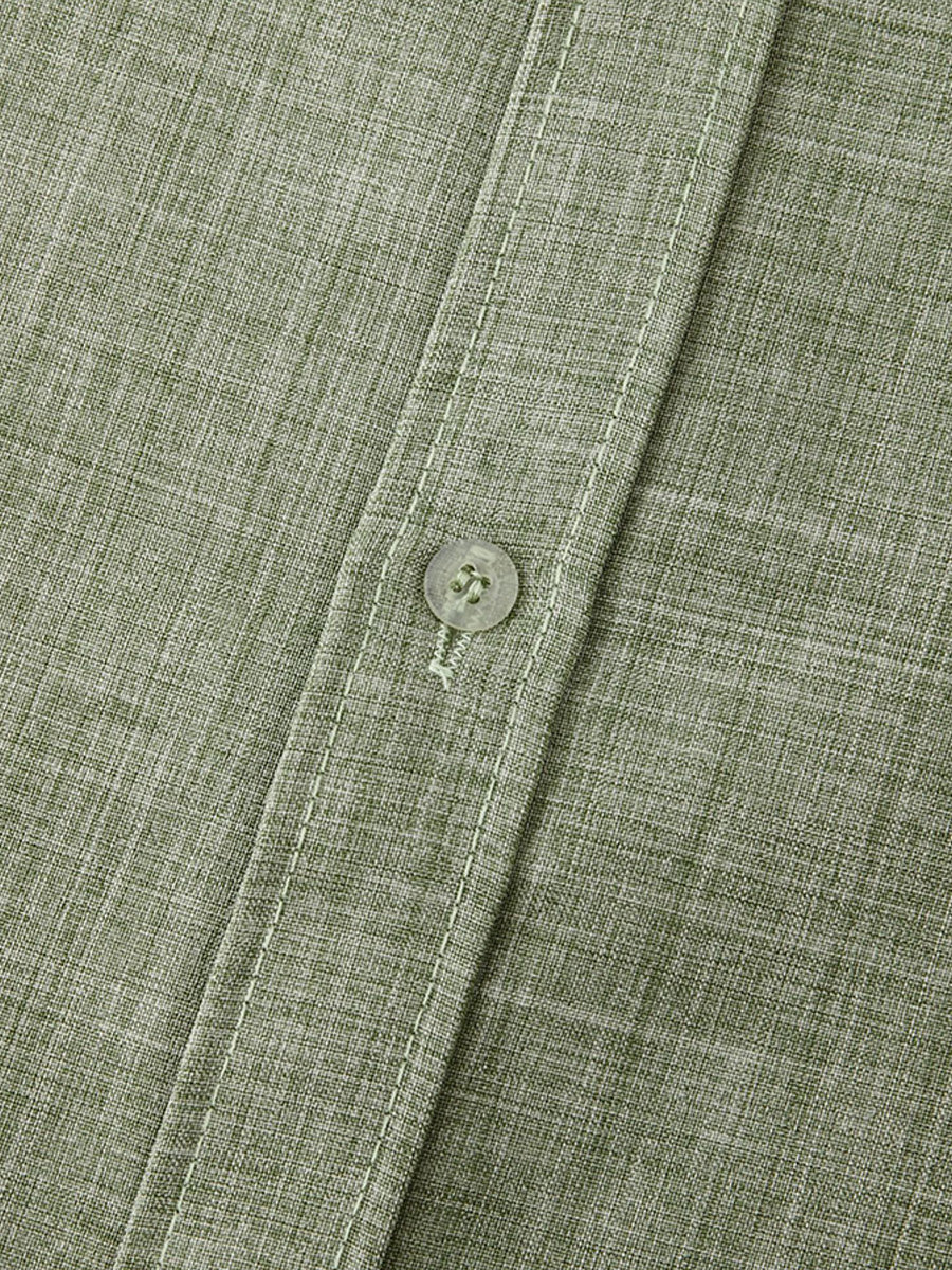 Men's Solid cotton long sleeve shirt
