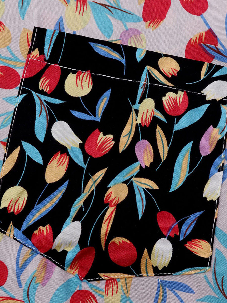 Camicia a maniche corte casual hawaiana da uomo