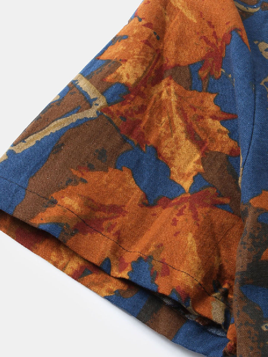 Men's Floral Print short sleeve shirt