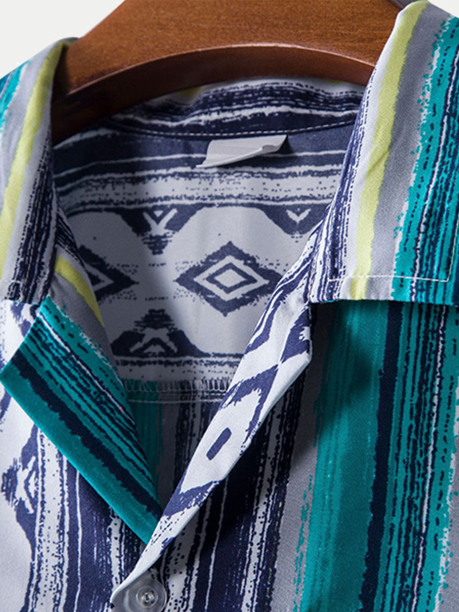Chemise homme manches courtes imprimé hawaïen