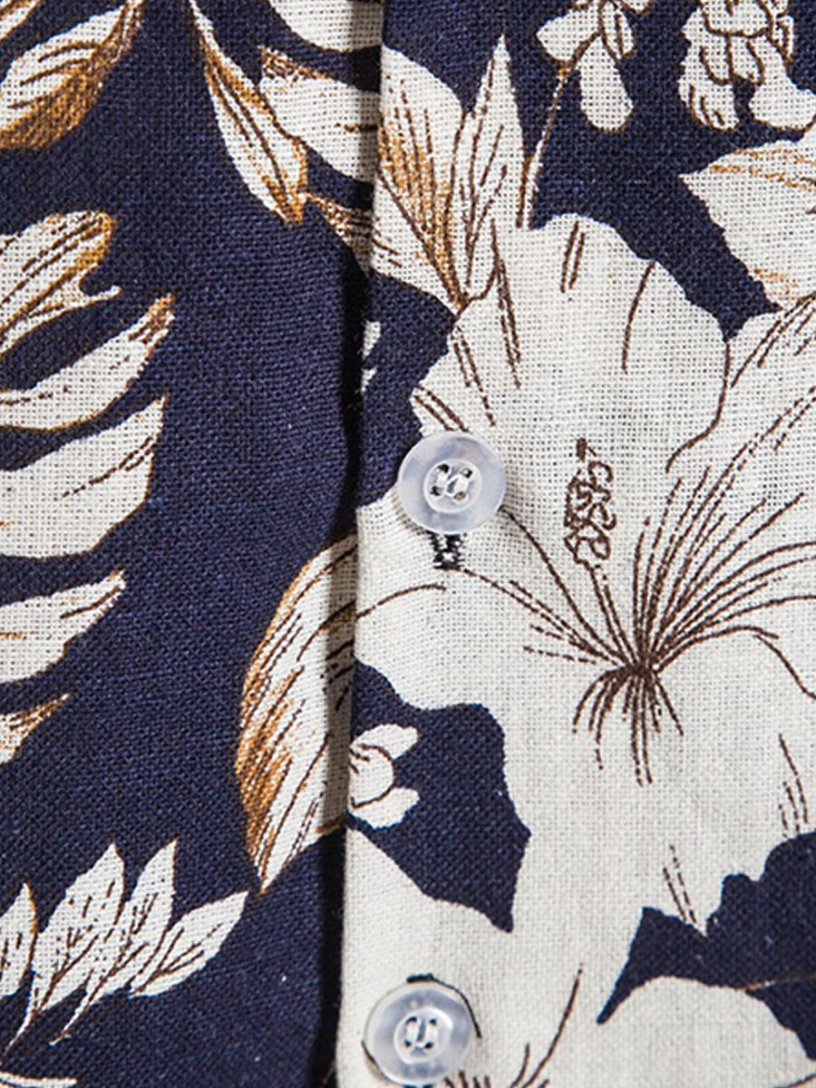 Men's Floral print short sleeve shirt