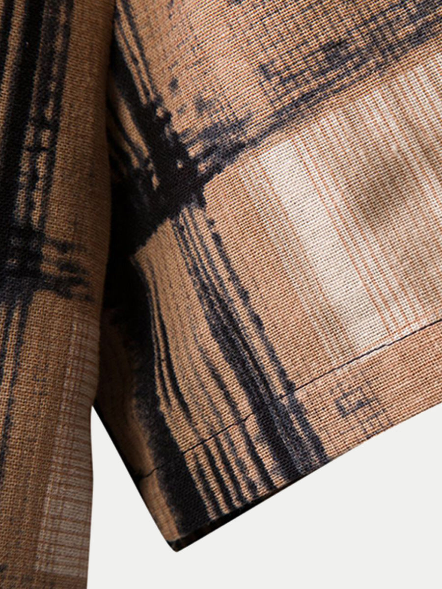 Chemise à manches courtes à carreaux pour hommes