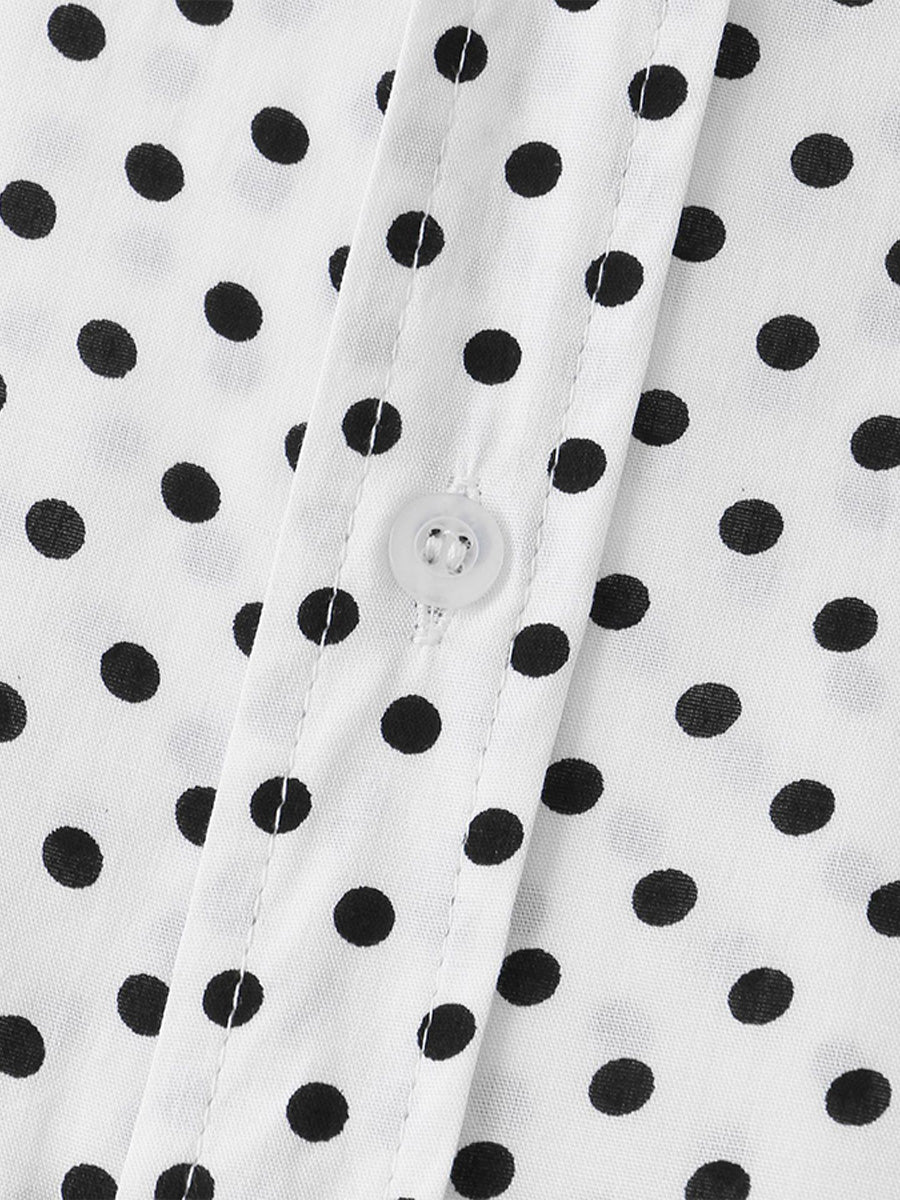 Camicia da uomo a maniche corte a pois