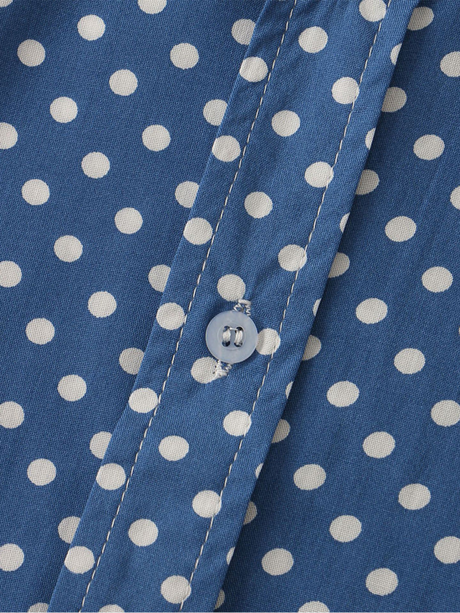 Camicia da uomo a maniche corte a pois