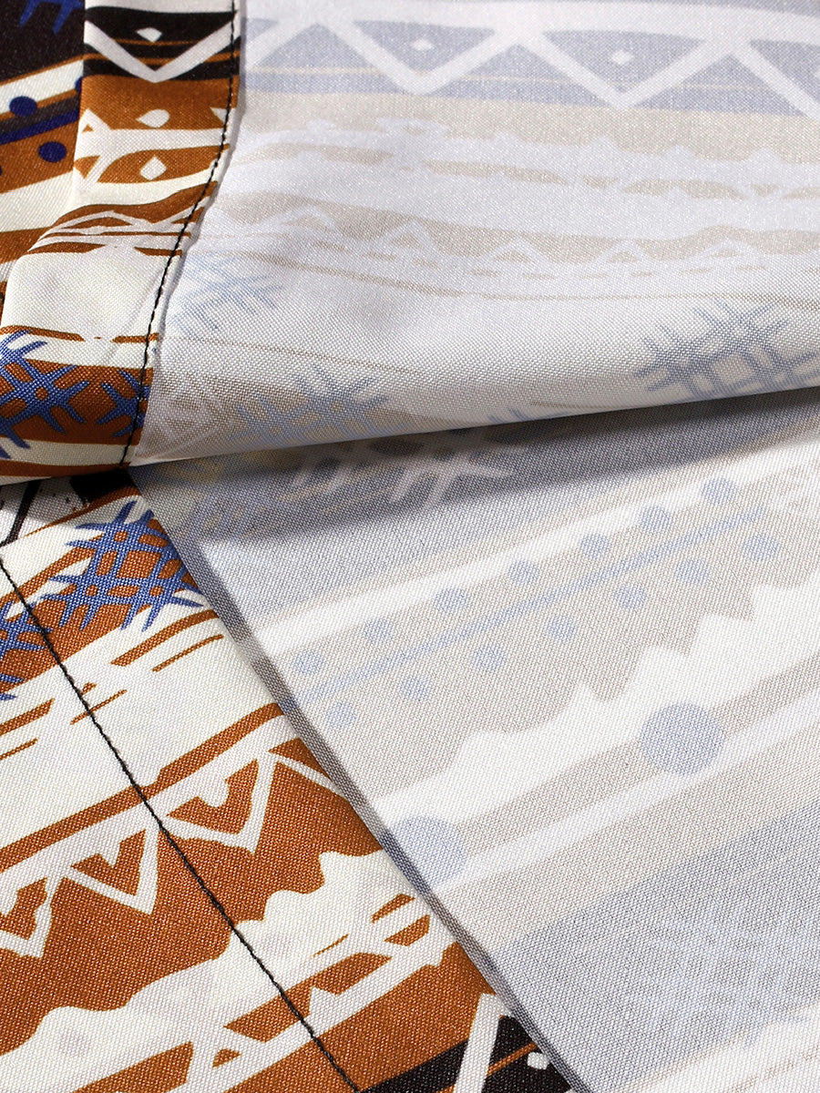 Men's Ethnic Print short sleeve shirt
